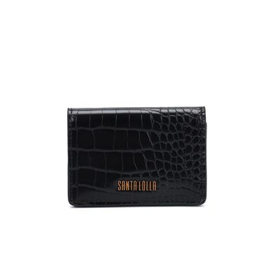 Porta Cartão Croco Preto