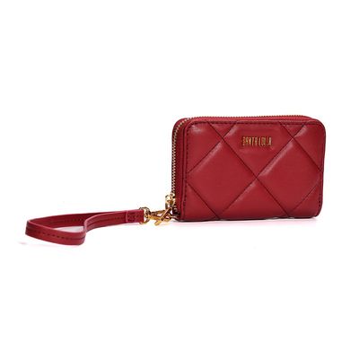 Carteira Soft Vermelho Ruby Alça De Mão