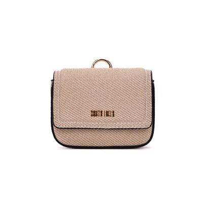 Chaveiro De Bolsa Canvas Bege