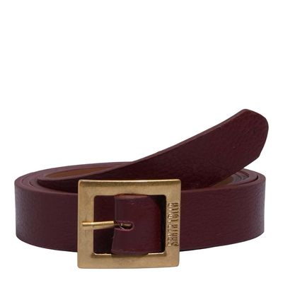 Cinto Couro Floater Vermelho Ruby