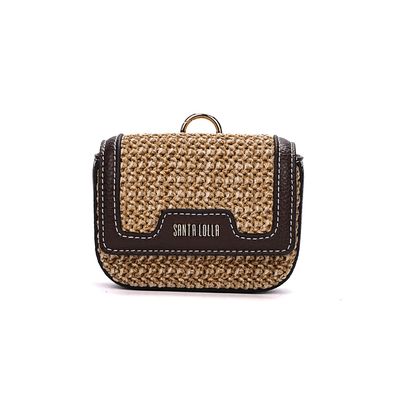 Chaveiro De Bolsa Tramado Bege