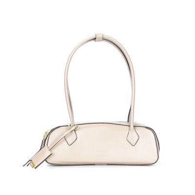 Bolsa Baguete Soft Off White Alça Ombro