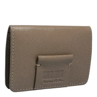 Porta Cartão Couro Floater Cinza Fog