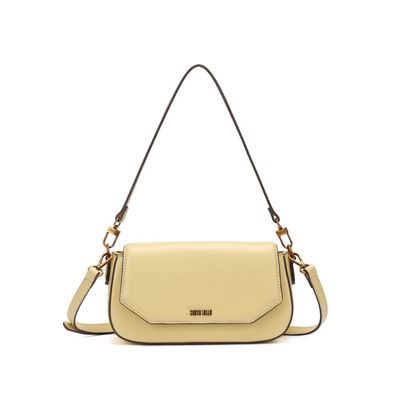 Bolsa Baguete Média Soft Amarelo Alça Ombro