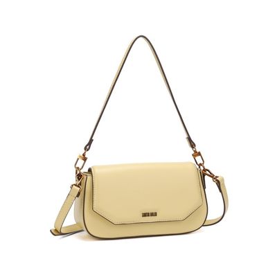Bolsa Baguete Média Soft Amarelo Alça Ombro