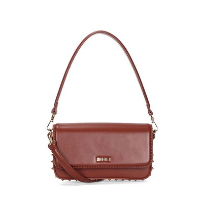 Bolsa Pequena Soft Alça Dupla Marrom Ferrugem