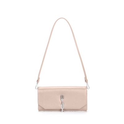 Bolsa Carteira Pequena Soft Marfim Alça De Ombro