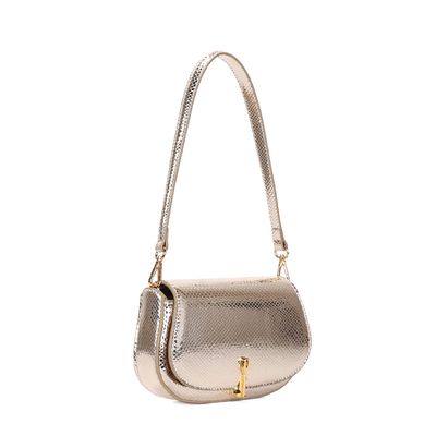 Bolsa Metalizada Alça De Ombro Dourada