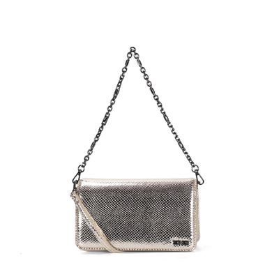 Bolsa Metalizada Dourada Alça Dupla