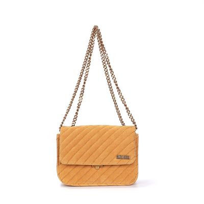 Bolsa P Material Camurça Mostarda