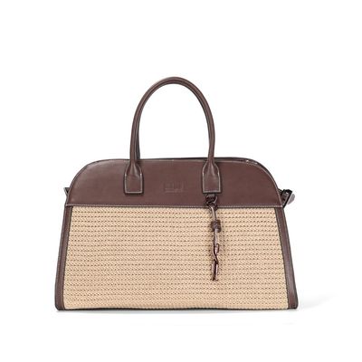 Bolsa Grande Tramado Marrom Dark