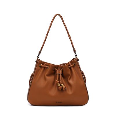 Bolsa Grande Floater Marrom Safari Alça Ombro