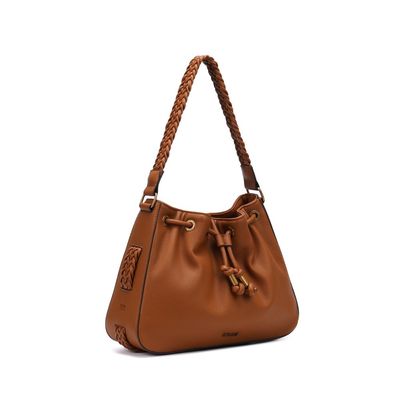 Bolsa Grande Floater Marrom Safari Alça Ombro