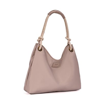 Bolsa Nylon Alça De Ombro Cinza