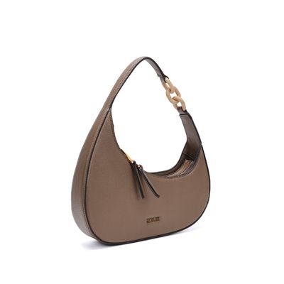 Bolsa Meia Lua Floater Marrom Alça De Ombro