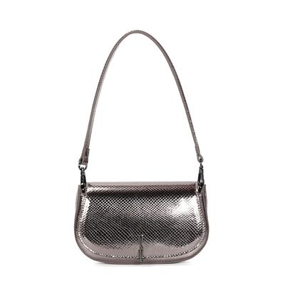 Bolsa Metalizada Alça De Ombro Prata