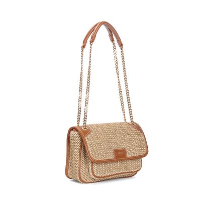 Bolsa Tramado Bege Alça de Ombro