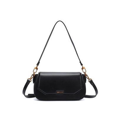 Bolsa Baguete Média Soft Alça Ombro Preta