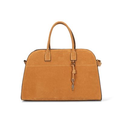 Bolsa Grande Camurça Amarelo Mostarda Alça Ombro