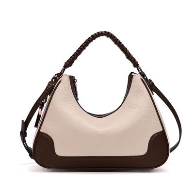 Bolsa Hobo Floater Bege E Marrom Alça Ombro