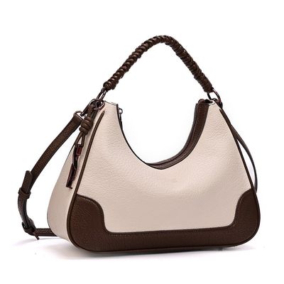 Bolsa Hobo Floater Bege E Marrom Alça Ombro
