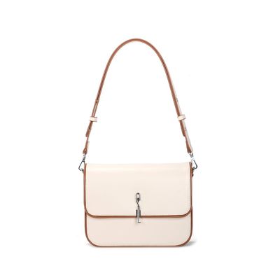 Bolsa Baguete Soft Marfim Alça De Ombro