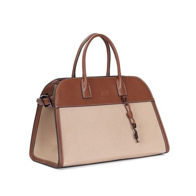 Bolsa Grande Material Canvas Marrom  Cinnamon