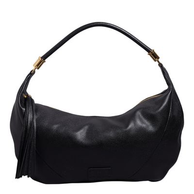 Bolsa M Couro Floater Preto