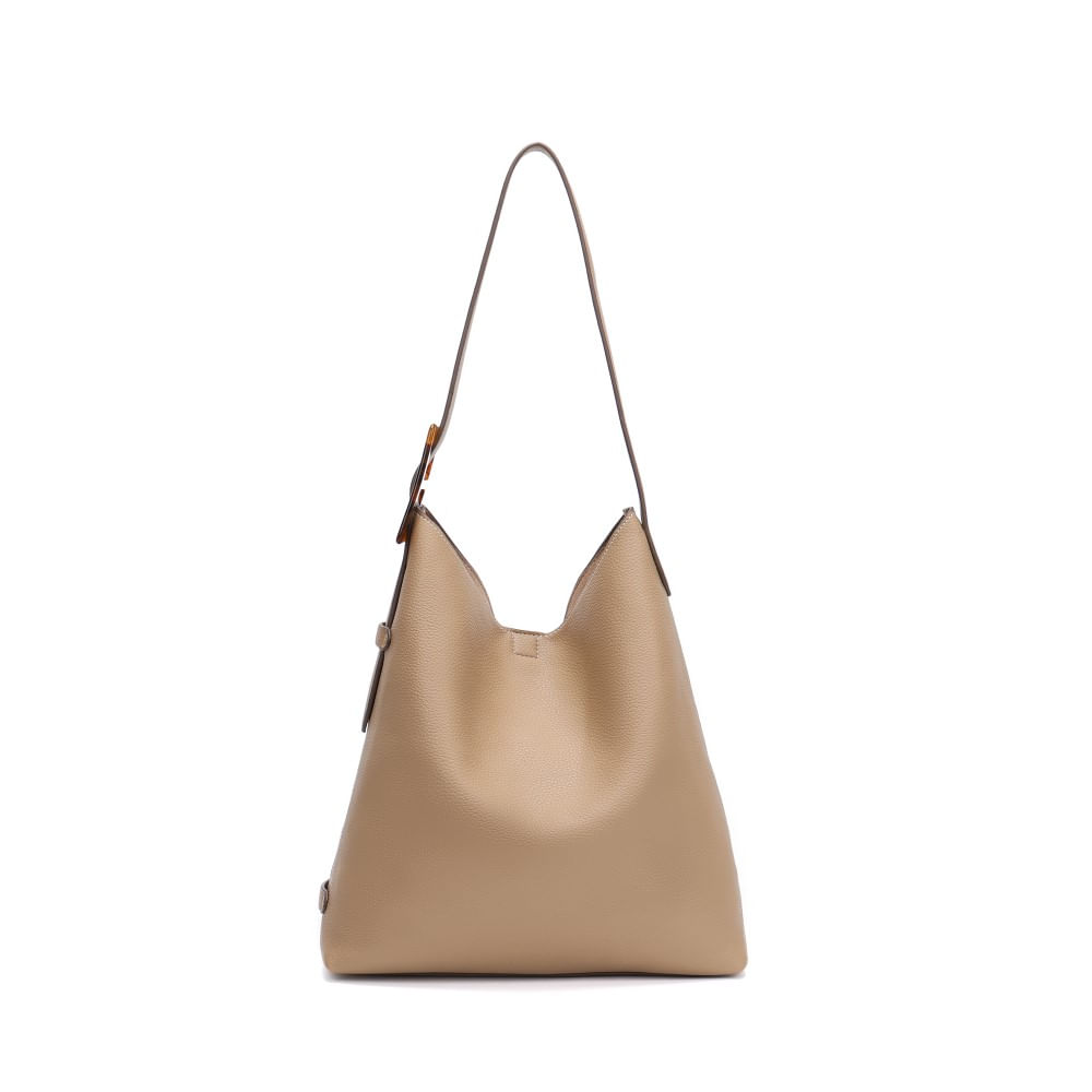 Bolsa Hobo Grande E Clutch Floater Bege Sand - Santa Lolla