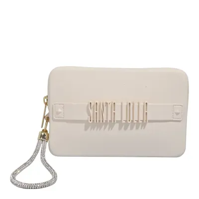 Clutch Borracha Alça De Mão Off White
