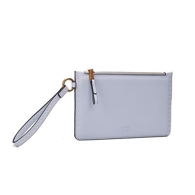 Clutch Material Soft Azul Alça De Mão