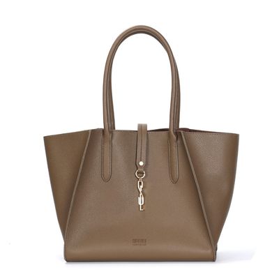 Kit Bolsa Shopper Floater Marrom E Nécessaire