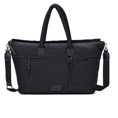 Bolsa Mala Nylon Alça Tiracolo Preta Grande