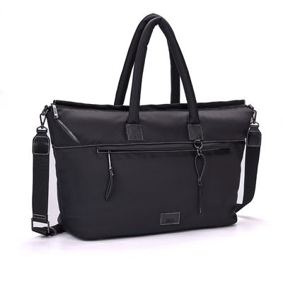 Bolsa Mala Nylon Alça Tiracolo Preta Grande