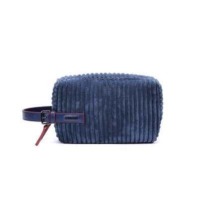 Necessaire Atoalhado Azul Navy Alça De Mão
