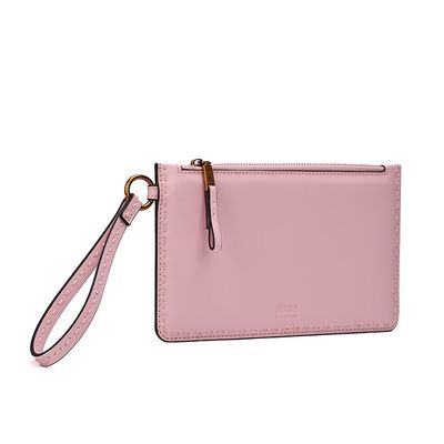 Clutch Material Soft Rosa Alça De Mão