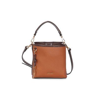 Bolsa Bucket Floater Caramelo Alça Dupla