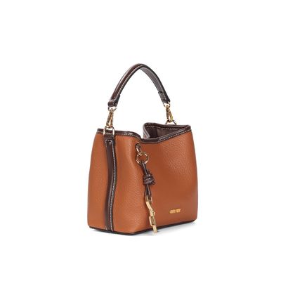 Bolsa Bucket Floater Caramelo Alça Dupla