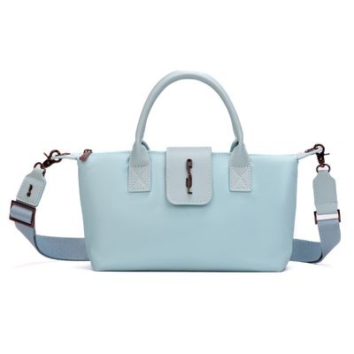 Bolsa Shopper Nylon Azul Cloud Alça Transversal