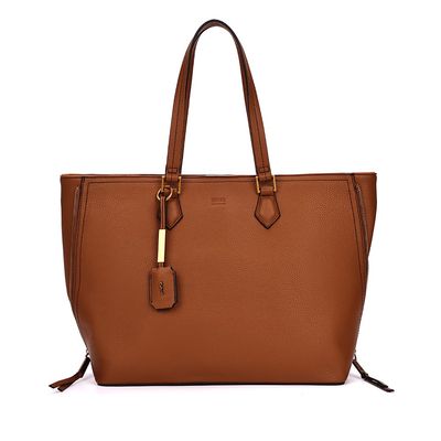 Bolsa Shopper Grande Floater Marrom Zíper