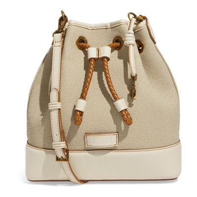 Bolsa Bucket Transversal Canvas Marfim