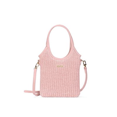 Bolsa Tramado Rosa Alça Dupla