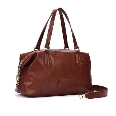 Bolsa Mala Rustico Alça Dupla Transversal Marrom