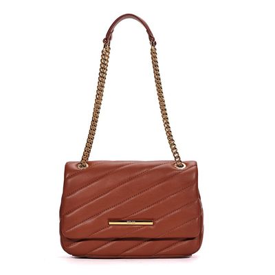 Bolsa Soft Matelassê Alça De Ombro Marrom