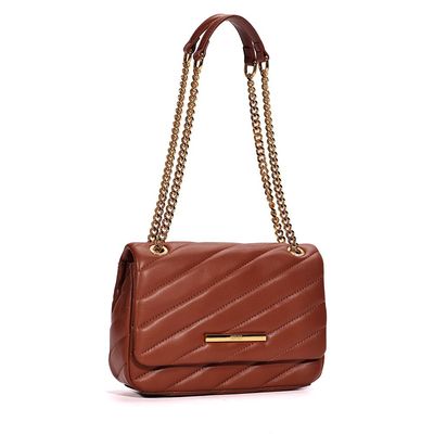 Bolsa Soft Matelassê Alça De Ombro Marrom