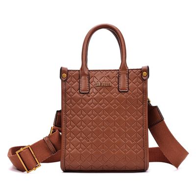 Bolsa Tote Soft Marrom Safari Alça Dupla