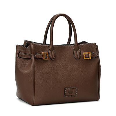 Bolsa Tote Grande Floater Marrom Alça De Mão