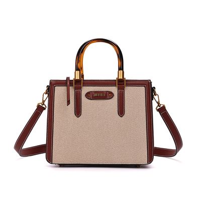 Bolsa Tote Canvas Marfim Transversal