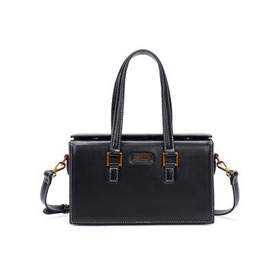 Bolsa Pequena Tote Soft Preta Alça Dupla