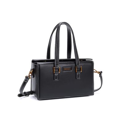 Bolsa Pequena Tote Soft Preta Alça Dupla